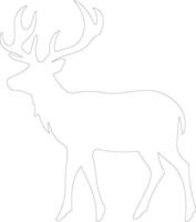 reindeer    outline silhouette vector