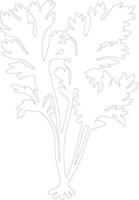 celery  outline silhouette vector