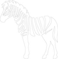 quagga contorno silueta vector