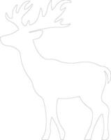 Comet one of Santas reindeer outline silhouette vector