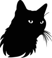 Australian Mist Cat  silhouette portrait vector