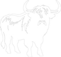 yak  outline silhouette vector