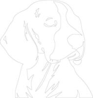 Beagle  outline silhouette vector