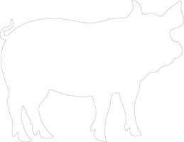 pig  outline silhouette vector