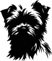 Affenpinscher Puppy  silhouette portrait vector