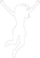 Joy  outline silhouette vector