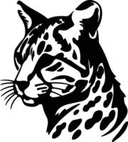 Leopard Cat  silhouette portrait vector