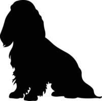 americano cocker spaniel negro silueta vector