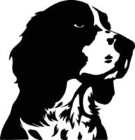 Welsh Springer Spaniel  silhouette portrait vector