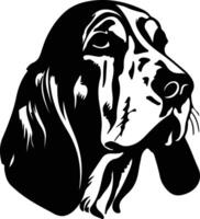 basset hound  silhouette portrait vector