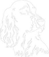 Irish Setter  outline silhouette vector