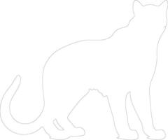 puma    outline silhouette vector