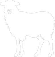 sheep   outline silhouette vector