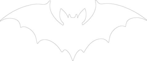 Bat  outline silhouette vector