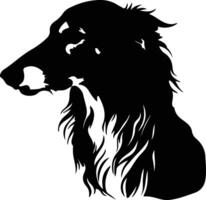 Borzoi  silhouette portrait vector