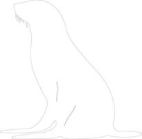 sealion   outline silhouette vector