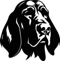 bloodhound  silhouette portrait vector