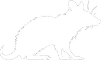 bandicoot  outline silhouette vector