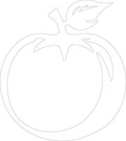 persimmon  outline silhouette vector