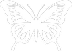 monarch butterfly  outline silhouette vector