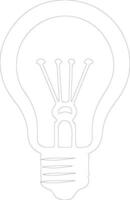 Lightbulb icon  outline silhouette vector