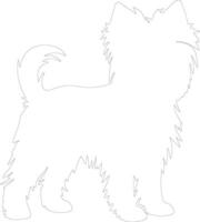 Affenpinscher  outline silhouette vector