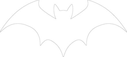 Bat  outline silhouette vector