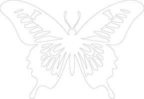 swallowtail butterfly    outline silhouette vector