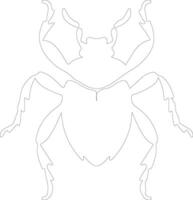 waterbug outline silhouette vector