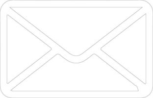 Mail icon  outline silhouette vector