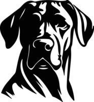 Rhodesian Ridgeback silhouette portrait vector