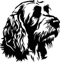 Otterhound  silhouette portrait vector