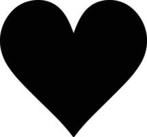 Heart icon  black silhouette vector