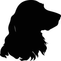 Inglés cocker spaniel silueta retrato vector