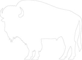 bison  outline silhouette vector