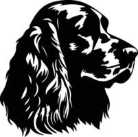 sussex spaniel silueta retrato vector