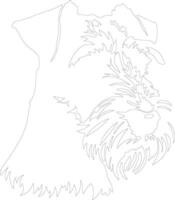 Airedale Terrier  outline silhouette vector