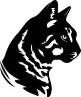 California adornado con lentejuelas gato silueta retrato vector