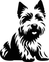 West Highland White Terrier    black silhouette vector