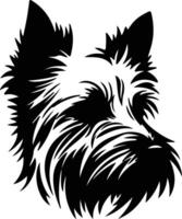 australiano terrier silueta retrato vector