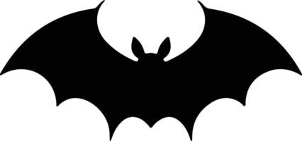 Bat  black silhouette vector