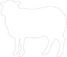 sheep   outline silhouette vector