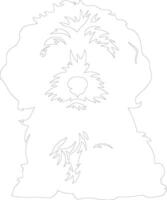 Cockapoo  outline silhouette vector