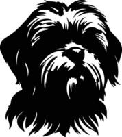 shih tzu silueta retrato vector