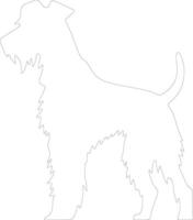 Irish Terrier  outline silhouette vector