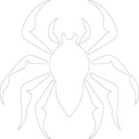 artrópodo contorno silueta vector