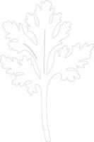 celery  outline silhouette vector