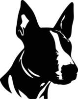 Miniature Bull Terrier  silhouette portrait vector