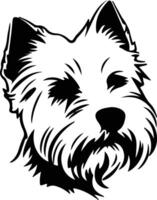 West Highland White Terrier  silhouette portrait vector
