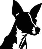 Toy Fox Terrier  silhouette portrait vector